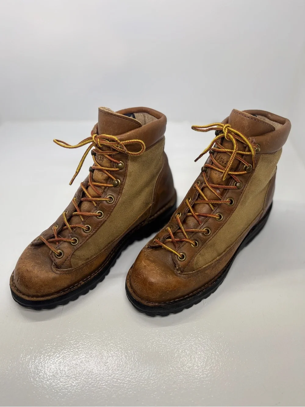 Danner 30420 USA Made Leather Canvas Hiking Boots Men’s 6.5 Vibram Recrafted